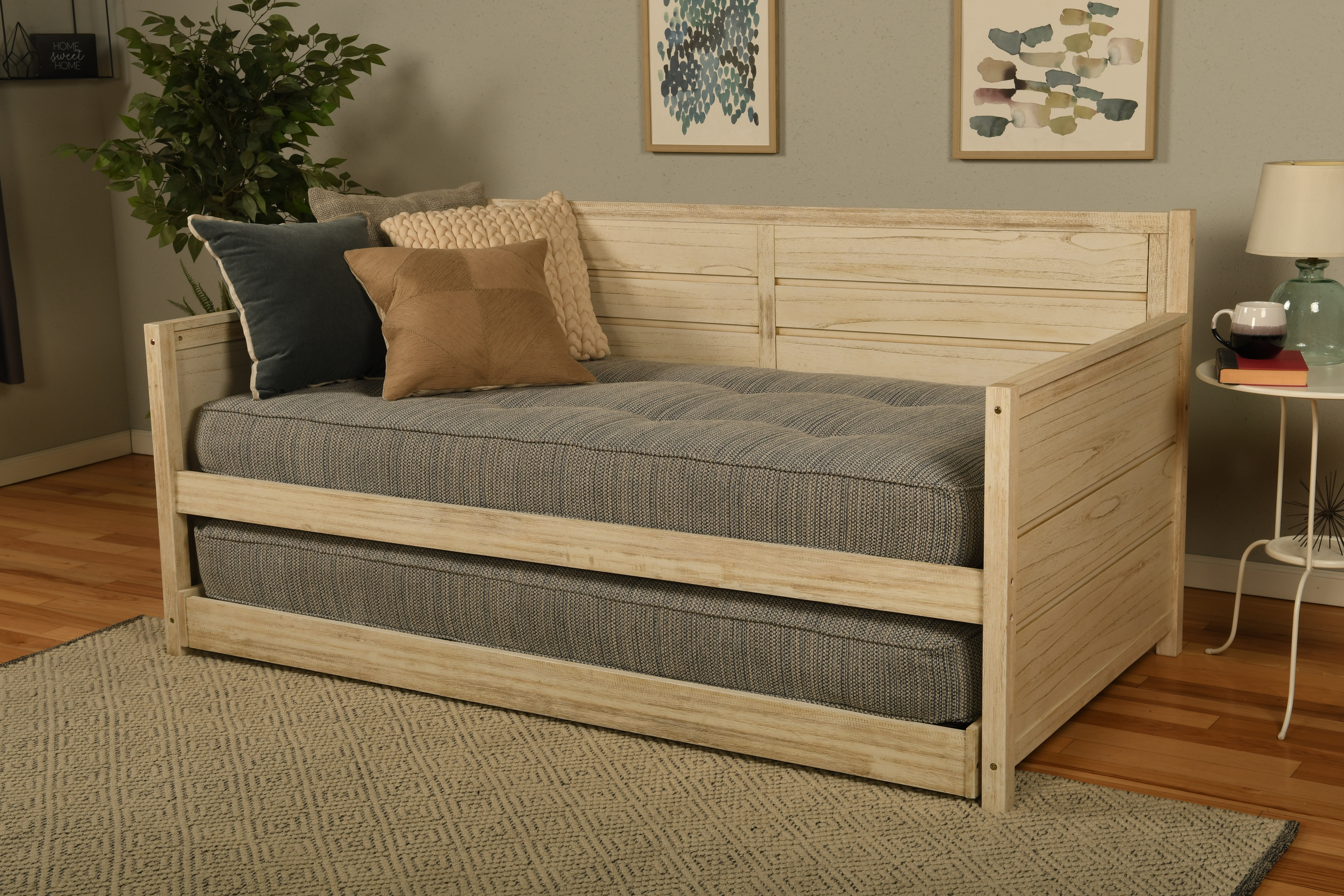 The Twillery Co. Braunste Twin MDF Wood Daybed with Trundle Mattresses Included Reviews Wayfair